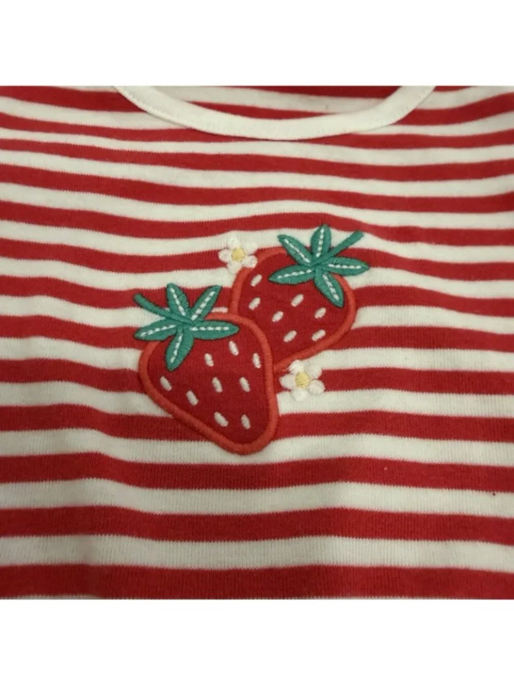 Gymboree Strawberry Applique Dress & Bike Shorts Matching Set size 6 100% Cotton